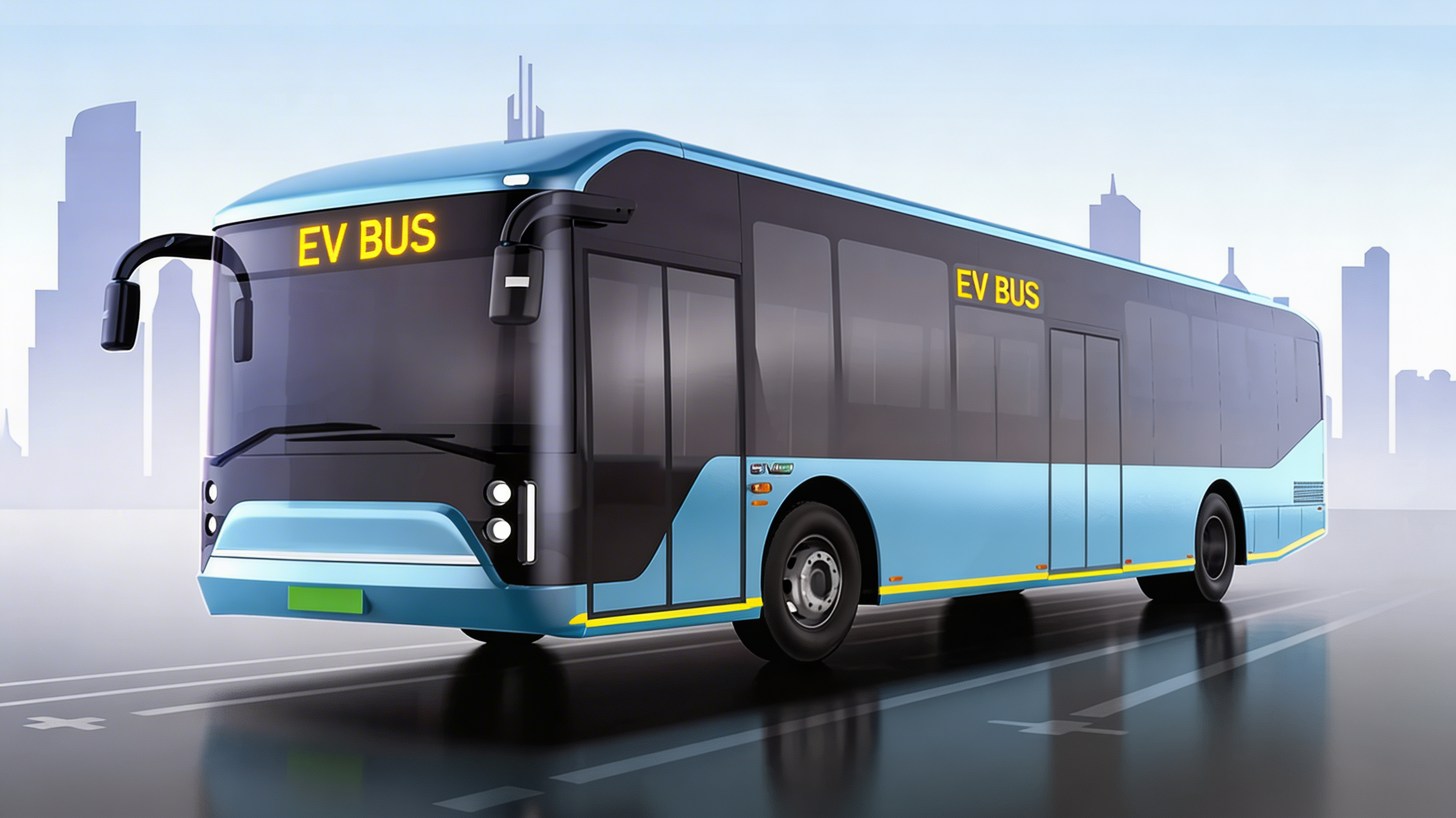 Electric bus with full kit components